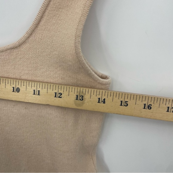 MONROW Poplin Mix Tank maxi Dress cream beige Sz M - Picture 6 of 10